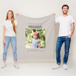 Manta Polar Moderno Beige-Mama Kids foto Día de la Madre