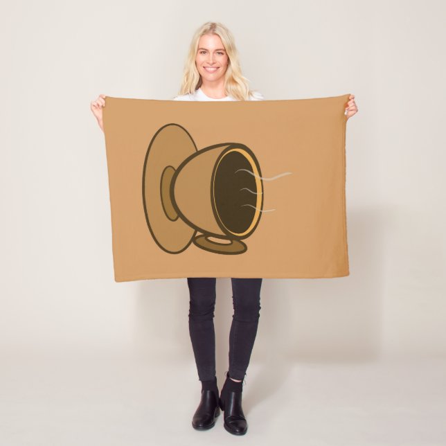 Manta Polar Moderno café café marrón de mediados de siglo (In situ)