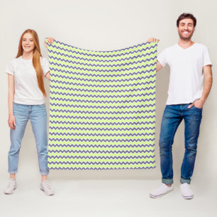 Manta Polar Moderno Chevron gris oscuro limón amarillo