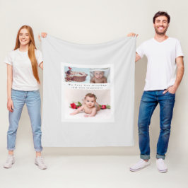 Manta Polar Moderno Collage de fotos 3 Con Mamá Abuela De Text