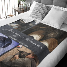 Manta Polar Moderno Collage de fotos Mascota memorial Chalkboa