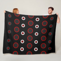 Moderno de mediados de siglo rojo, negro y gris 