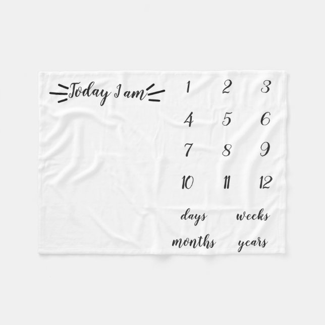 Manta Polar Moderno Hoy Soy Un Bebé (Frente (Horizontal))