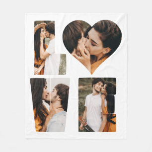 Manta Polar Moderno LOVE Heart Photo Instagram El día de San V