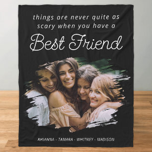 Manta Polar Moderno Mejor Amigo BFF Foto Fleece Blanket