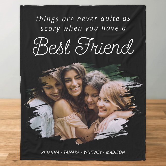 Manta Polar Moderno Mejor Amigo BFF Foto Fleece Blanket (Subido por el creador)