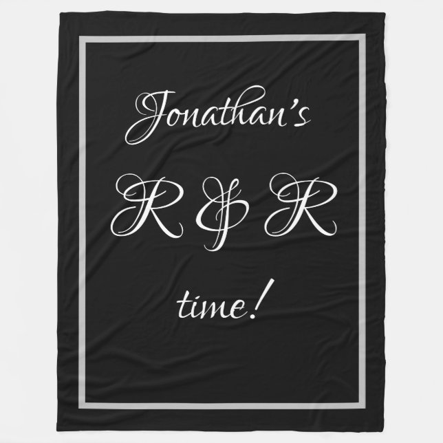 Manta Polar Moderno nombre personalizado de la hora de I+R de  (Anverso)