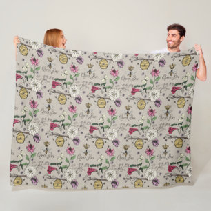 Manta Polar Moderno patrón floral de la reina verde bebe
