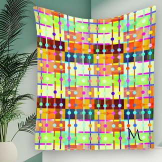 Manta Polar Moderno Resumen Colorido Patrón Fleece Blanket