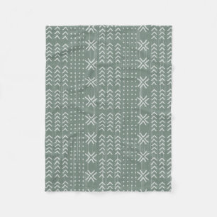 Manta Polar Moderno Sage Green barro paño African Pattern