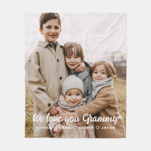 Manta Polar Moderno, te queremos, familia Grammy, foto única
