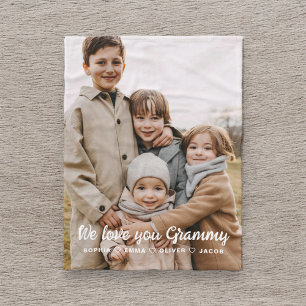 Manta Polar Moderno, te queremos, familia Grammy, foto única