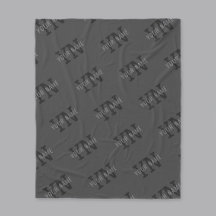 Moderno Tiled Dark Gray Monogramed Name/other Text
