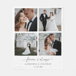 Manta Polar Moderno y elegante 4 Aniversario del Collage de fo