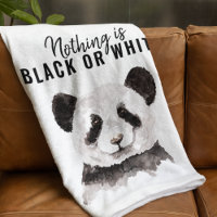 Moderno Y Gracioso Panda Blanco Y Negro Con Cita