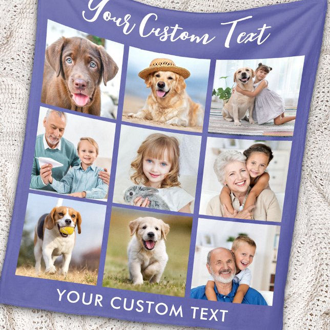 Manta Polar Moderno y personalizado 9 Collage de fotos Periwin (Subido por el creador)