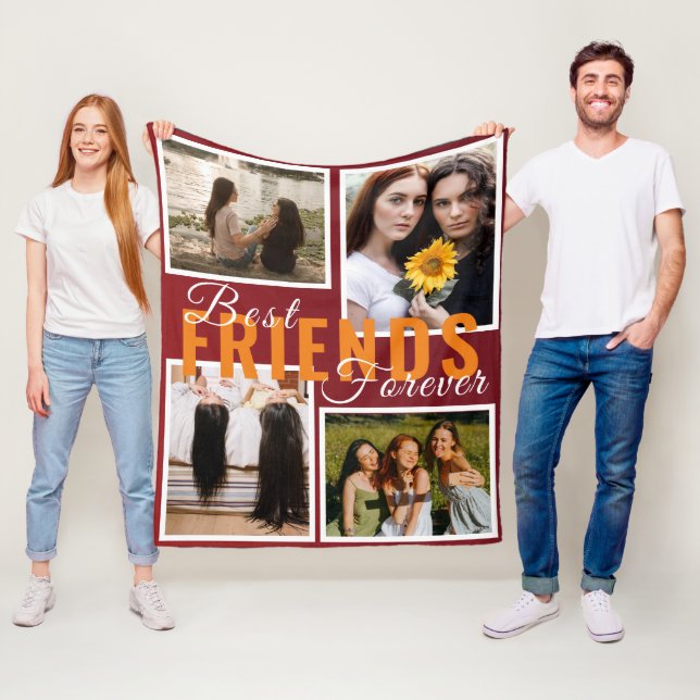 Manta Polar Modernos mejores amigos para el Collage de fotos r (In situ)