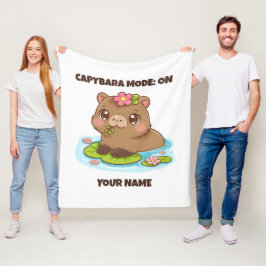 Manta Polar Modo Capybara Kawaii Lindo Personalizado