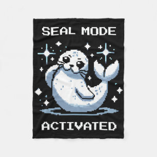 Manta Polar Modo de Sello Activado Arte de Pixel Sello Estilo 