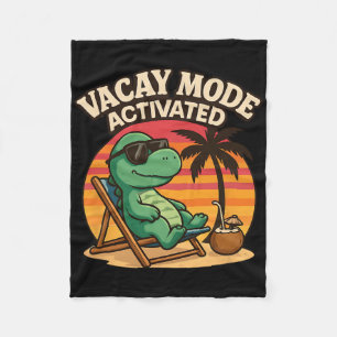 Manta Polar Modo Vacaciones Dinosaurio Lindo - Divertidas Vaca