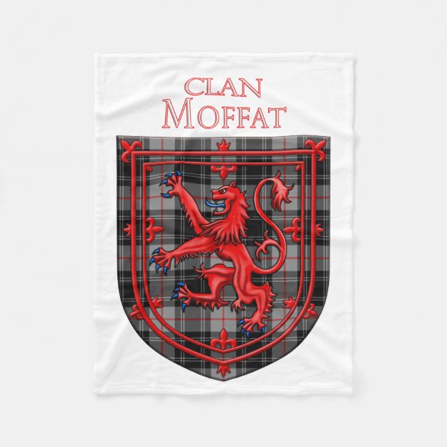 Manta Polar Moffat Tartan Scottish Plaid Lion Rampant (Anverso)