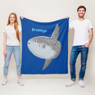 Manta Polar Mola mola de pez luna oceánica lindo personalizado