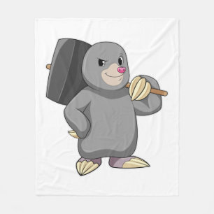 Manta Polar Mole como Handyman con martillo