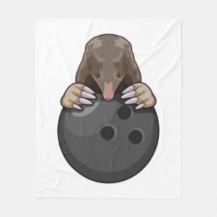Manta Polar Mole en el Bowling con bolas