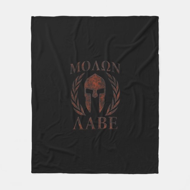 Manta Polar Molon Labe Spartan Warrior Mask Laurels Cast (Anverso)