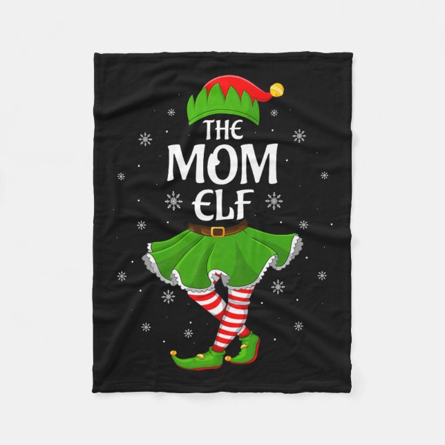 Manta Polar Mom Elf Christmas Family Girls Women Elf Squad Xma (Anverso)