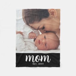 Manta Polar Mom Established Black Modern Script Photo
