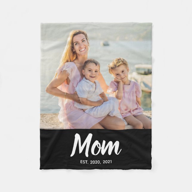 Manta Polar Mom Established Modern Script Photo (Anverso)