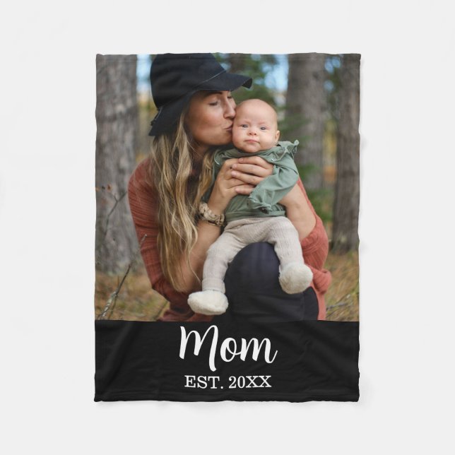 Manta Polar Mom Established Photo Mother's Day  (Anverso)