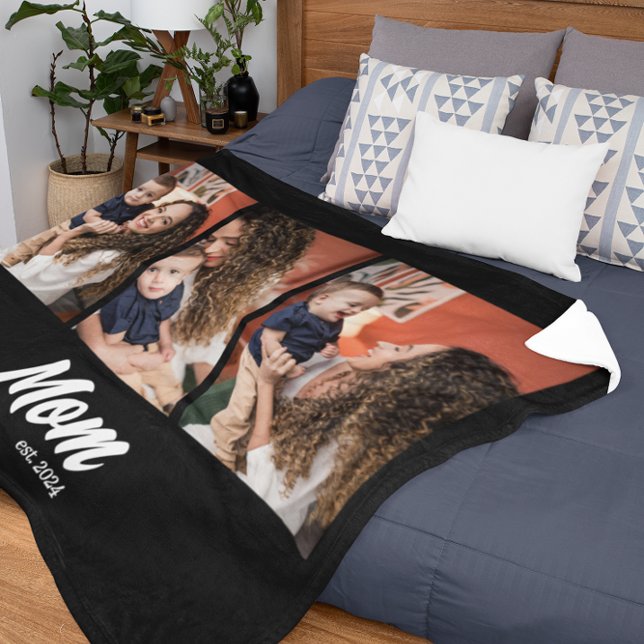 Manta Polar Mom Established Script Black Photo (Subido por el creador)