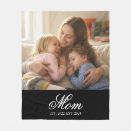 Manta Polar Mom Established White Elegant Script Photo