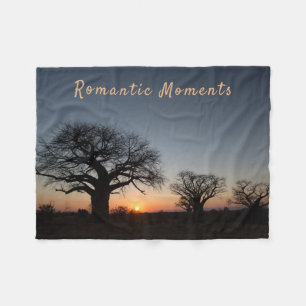 Manta Polar Momentos románticos Sunset Sacred Baobabs foto tex