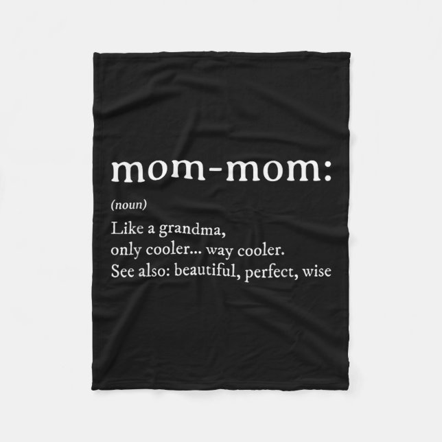 Manta Polar Mommom Gift Definition Grandma Mom-mom Mothers Day (Anverso)