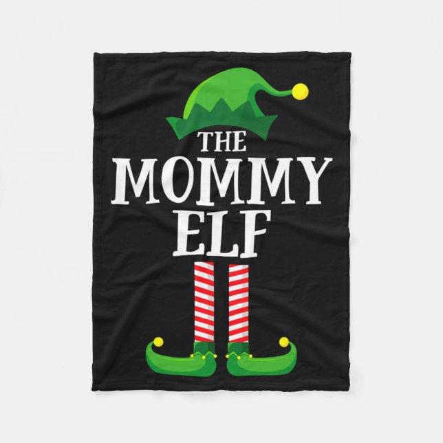 Manta Polar Mommy Elf Matching Family Christmas Party  (Anverso)