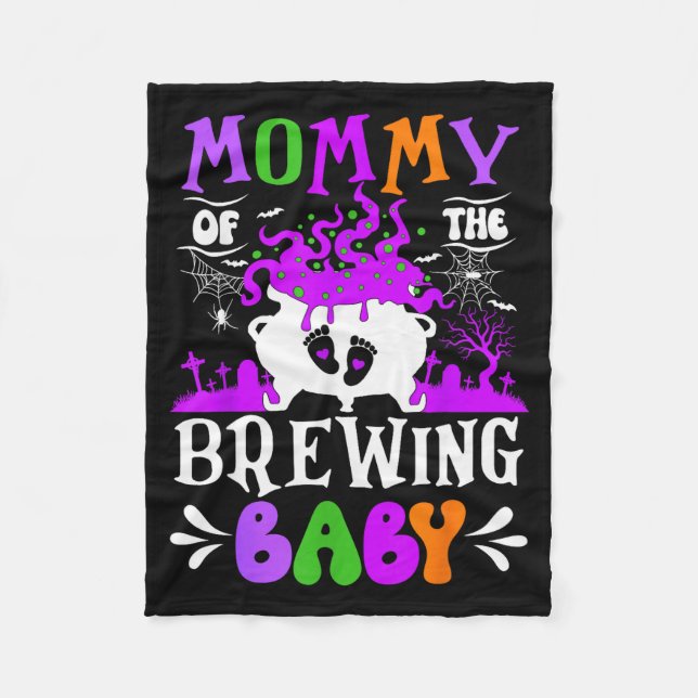 Manta Polar Mommy Of The Brewing Baby Mom To Be Halloween  (Anverso)