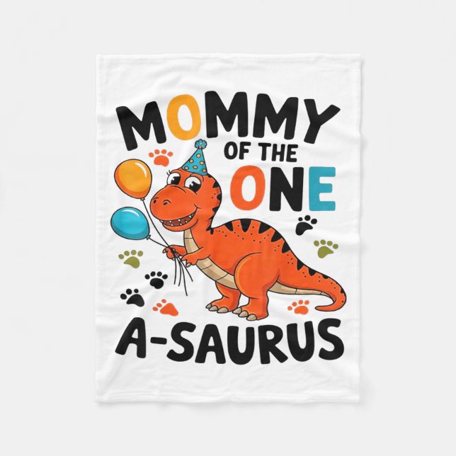 Manta Polar Mommy Of The One-a-saurus 2nd Birthday Dinosaur Pa (Anverso)