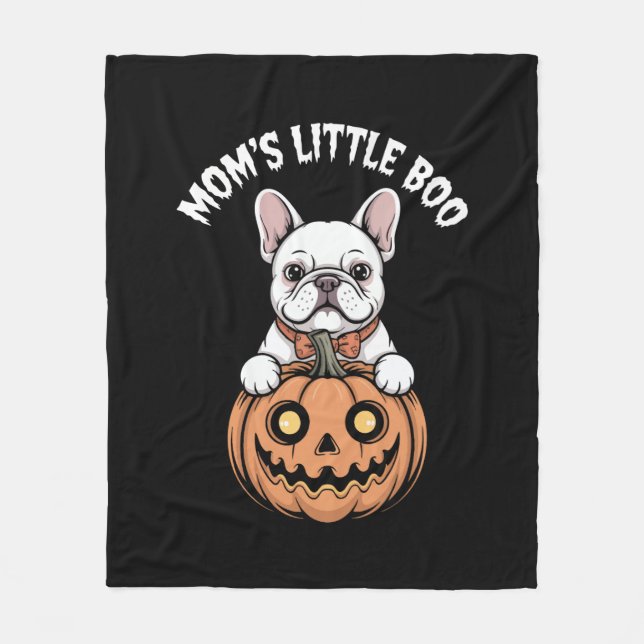 Manta Polar Mom's Little Boo French Bulldog Hallowen (Anverso)