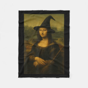 Manta Polar Mona Lisa Bruja de Halloween