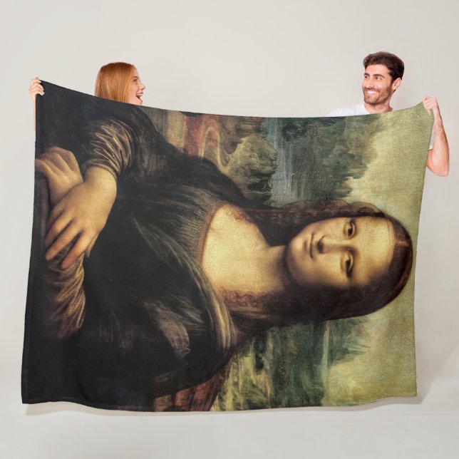 Manta Polar Mona Lisa Fleece Blanket (In situ)