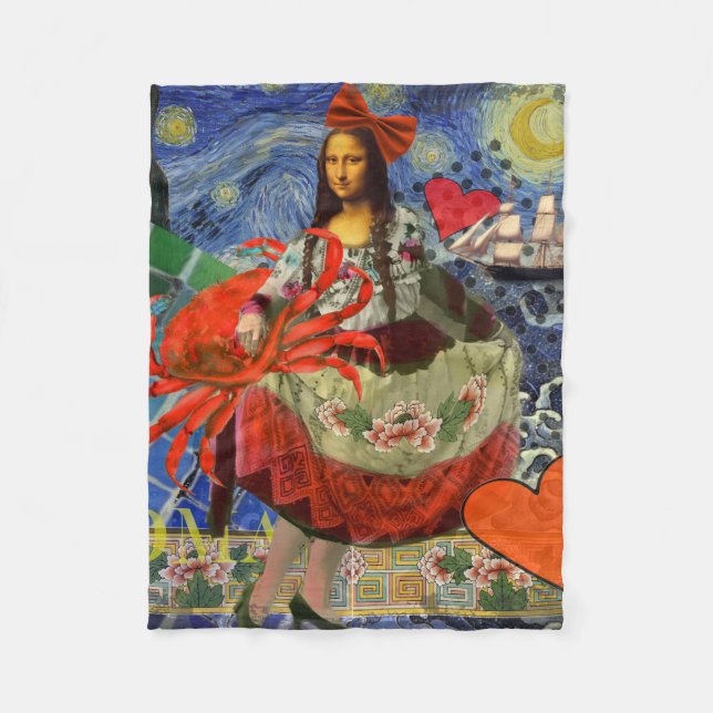 Manta Polar Mona Lisa Fun Zodiac Whimsical (Anverso)