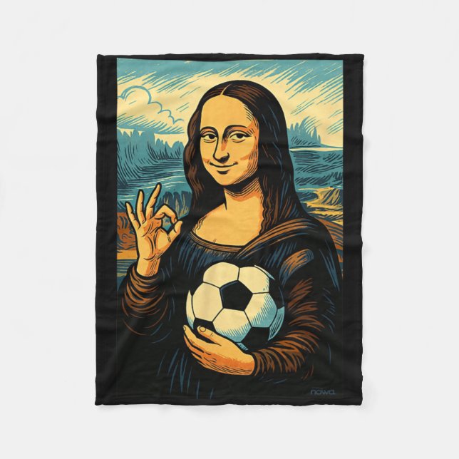 Manta Polar Mona Lisa Loves Soccer Comic  (Anverso)