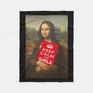 Manta Polar Mona Lisa Mantiene La Calma Y Las Sonrisas