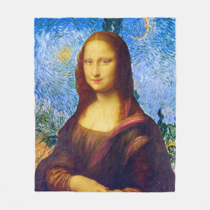 Manta Polar Mona Lisa y Van Gogh
