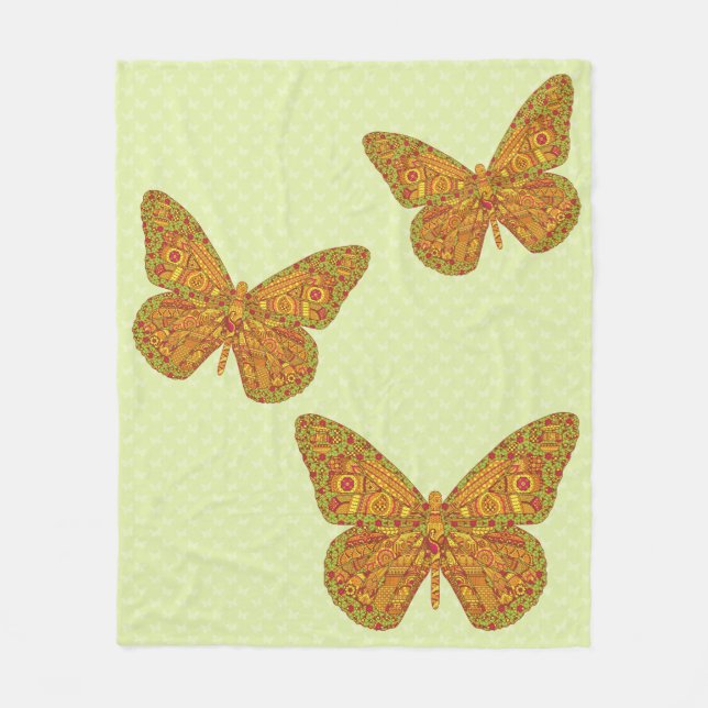 Manta Polar Monarca india (Anverso)