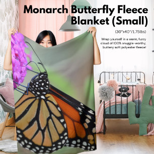 Manta Polar Monarch Butterfly Fleece Blanket (Pequeño)