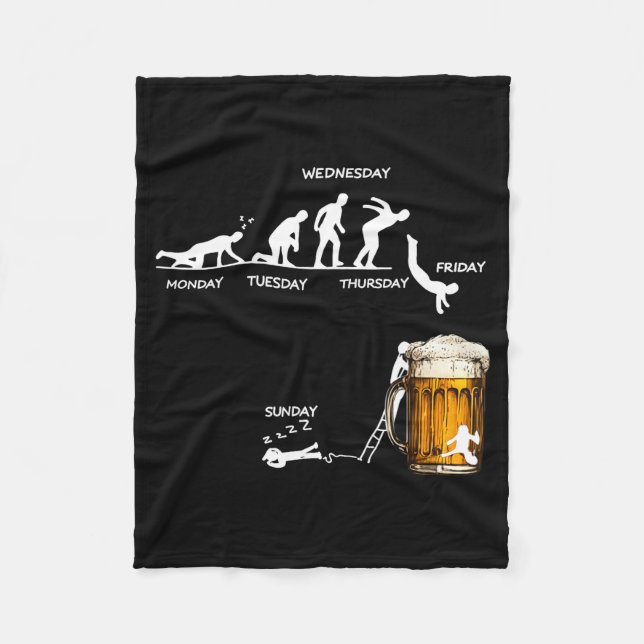 Manta Polar Monday Tuesday Thursday Friday Saturday Sunday Bee (Anverso)